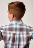 Roper Boys Long Sleeve Button Gray Cloud Plaid Western Shirt - Roper - Flyclothing LLC