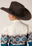 Roper Boys Long Sleeve Snap Sawtooth Border Western Shirt - Roper - Flyclothing LLC
