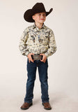 Roper Boys Long Sleeve Button Vintage Postcard Print Western Shirt - Roper - Flyclothing LLC