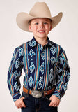 Roper Boys Long Sleeve Snap Serape Stripe Print Western Shirt - Roper - Flyclothing LLC