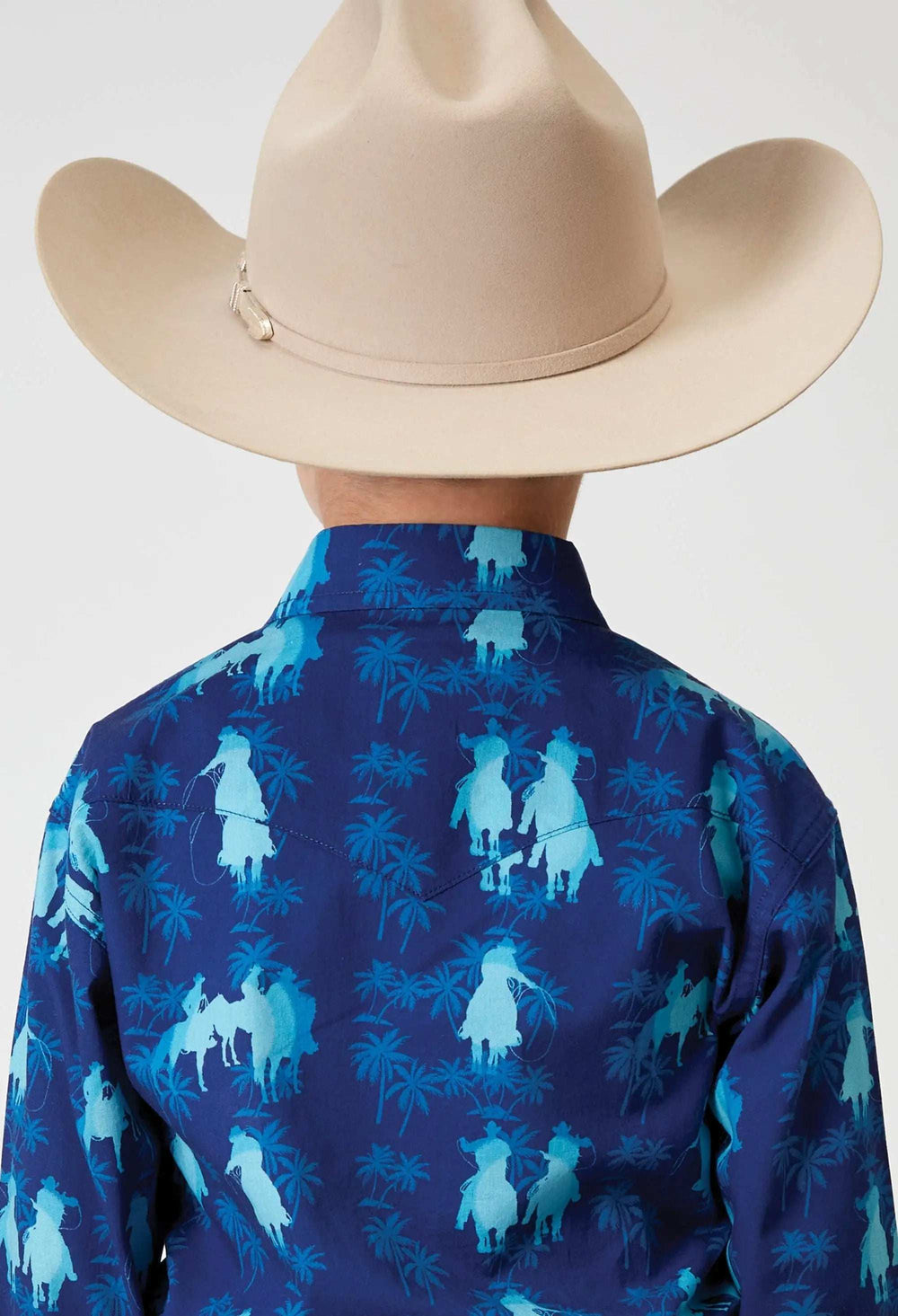 Roper Boys Long Sleeve Snap Hawaiian Ombre Print Western Shirt - Roper - Flyclothing LLC