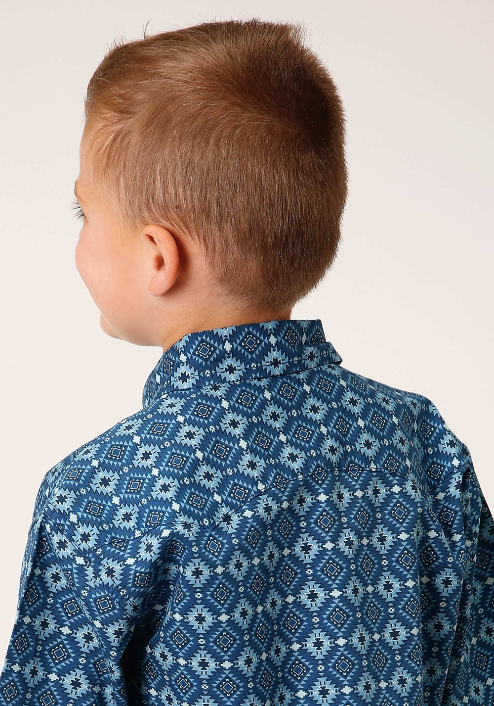 Roper Boys Short Sleeve Snap Mini Aztec Print Western Shirt - Roper - Flyclothing LLC