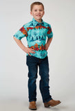 Roper Boys Short Sleeve Snap Hawaiian Print Western Shirt - Roper - Flyclothing LLC