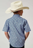Roper Boys Short Sleeve Snap Blue Skies Tie Print Western Shirt - Roper - Flyclothing LLC