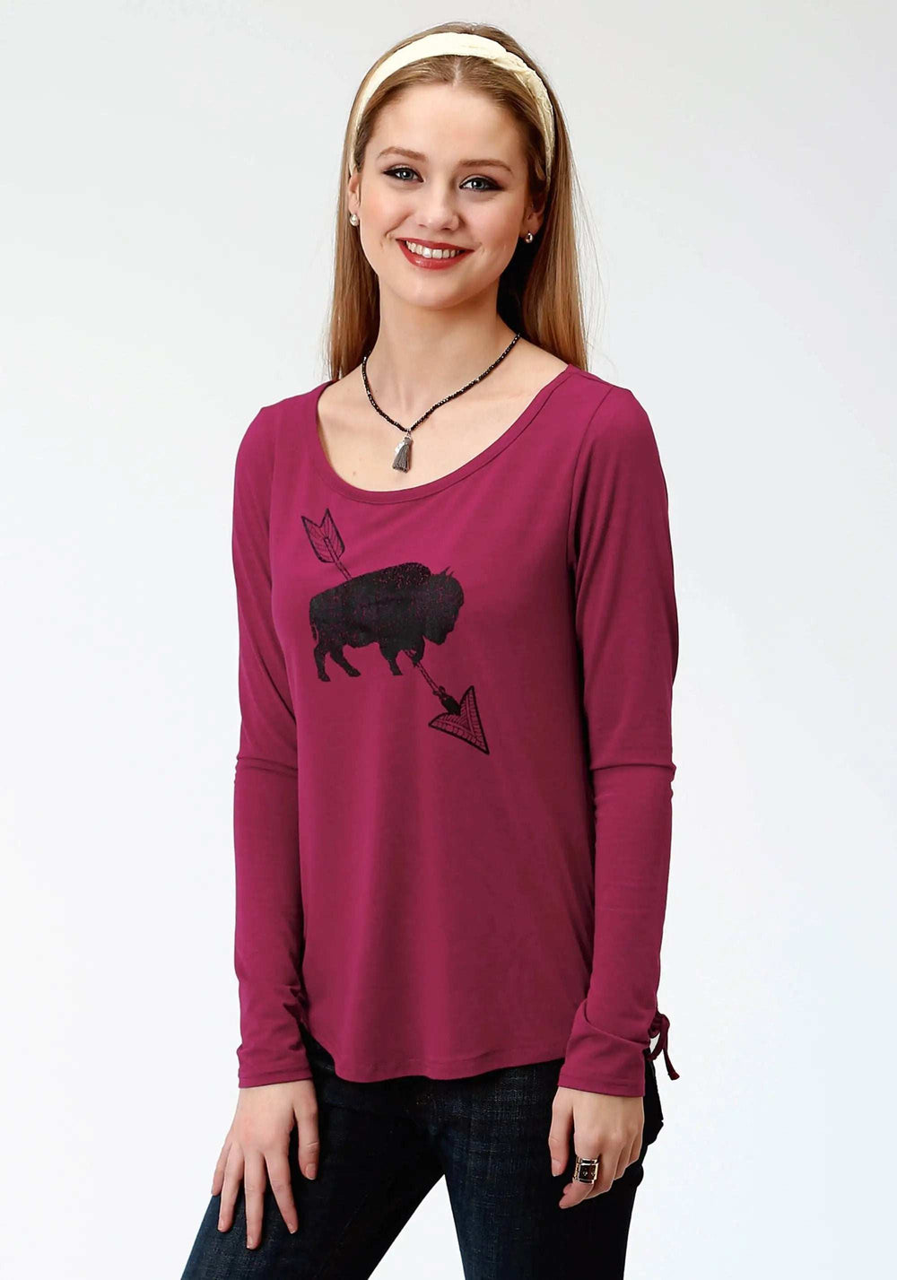 Roper Womens Red Long Sleeve Knit Top - Roper - Flyclothing LLC