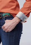 Roper Womens Long Sleeve Snap Solid Poplin Tangerine Western Shirt - Roper - Flyclothing LLC