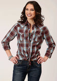 Roper Womens Long Sleeve Snap Southwest Plaid Western Shirt - Roper - Flyclothing LLC