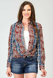 Roper Womens Long Sleeve Button Vertical Tropical Aztec Western Shirt - Roper - Flyclothing LLC