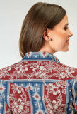 Roper Womens Long Sleeve Button Vertical Tropical Aztec Western Shirt - Roper - Flyclothing LLC