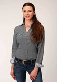 Roper Womens Long Sleeve Snap Diamond Star Geo Western Shirt - Roper - Flyclothing LLC