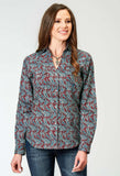 Roper Womens Long Sleeve Snap Red River Paisley Western Shirt - Roper - Flyclothing LLC