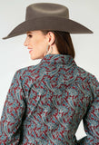 Roper Womens Long Sleeve Snap Red River Paisley Western Shirt - Roper - Flyclothing LLC