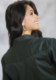 Roper Womens Green Solid Long Sleeve Western Snap Shirt - Roper - Flyclothing LLC