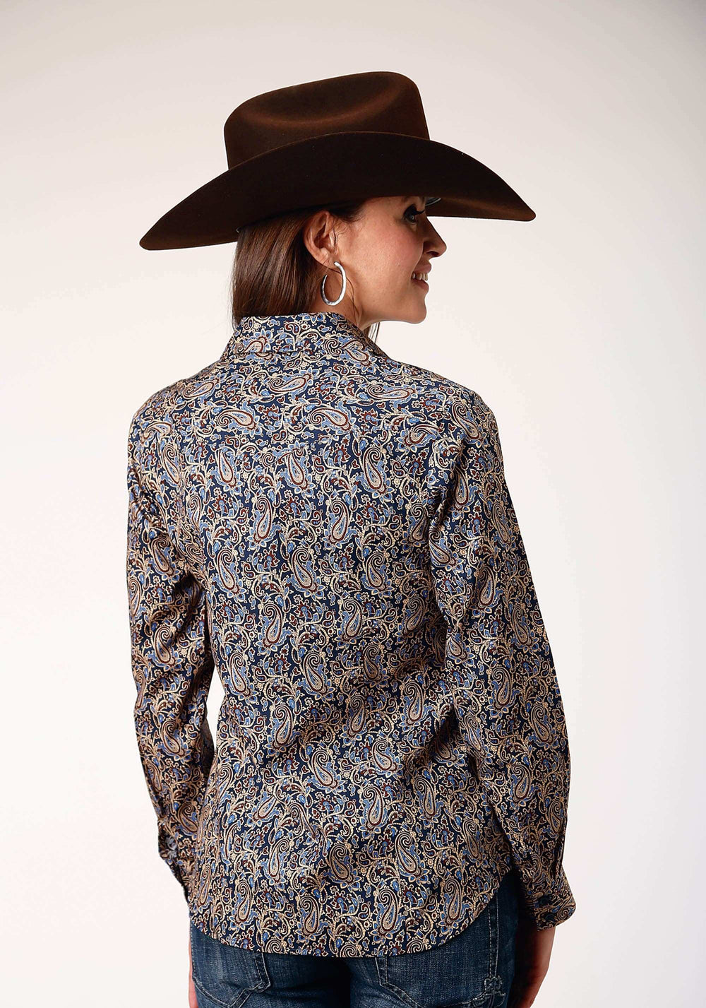Roper Womens Long Sleeve Button Vintage Paisley Western Shirt - Roper - Flyclothing LLC