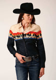 Roper Womens Long Sleeve Snap Days End Scenic Border Western Shirt - Roper - Flyclothing LLC