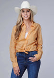 Roper Womens Long Sleeve Button Eyelet Western Blouse Western Shirt - Roper - Flyclothing LLC