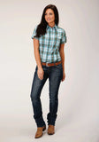 Roper Womens Long Sleeve Snap Meadow Plaid Western Shirt - Roper - Flyclothing LLC