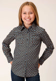 Roper Girls Long Sleeve Snap Aztec Medallions Western Shirt - Roper - Flyclothing LLC