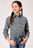 Roper Girls Long Sleeve Snap Frontier Foulard Western Shirt - Roper - Flyclothing LLC