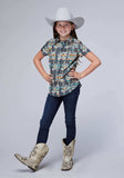 Roper Girls Sleeveless Snap Distressed Tropical Print Western Shirt - Roper - Flyclothing LLC