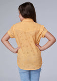 Roper Girls Short Sleeve Button Cotton Eyelet Western Blouse With 1pt Front And Back Yokes - Roper - Flyclothing LLC