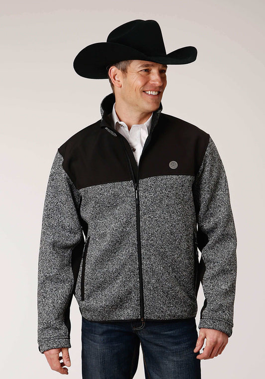 Roper Mens Heathered Charcoal Sweater Knit Jacket - Roper - Flyclothing LLC