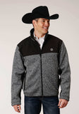 Roper Mens Heathered Charcoal Sweater Knit Jacket - Roper - Flyclothing LLC