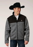 Roper Mens Heathered Charcoal Sweater Knit Jacket - Roper - Flyclothing LLC