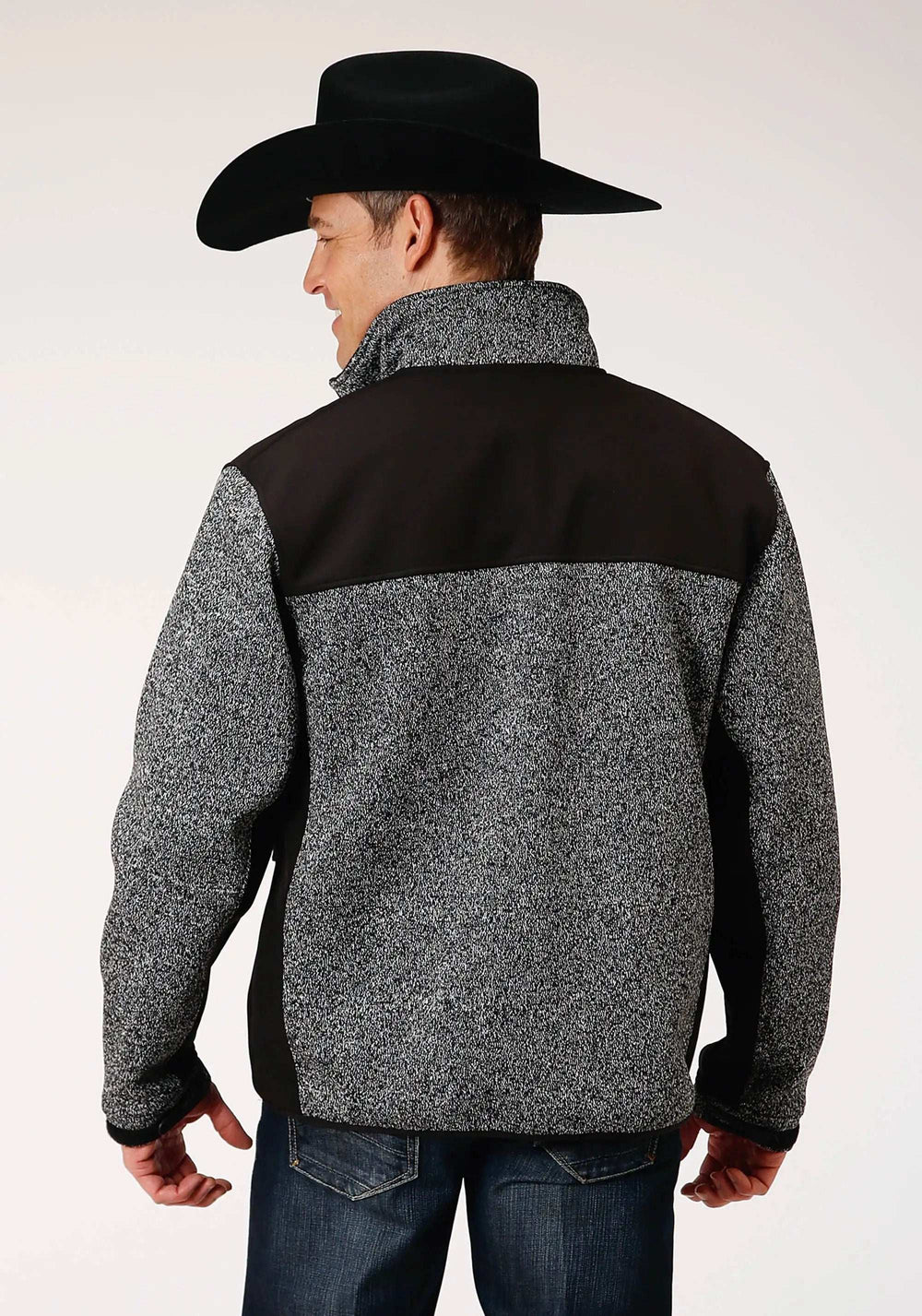 Roper Mens Heathered Charcoal Sweater Knit Jacket - Roper - Flyclothing LLC