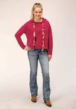 Roper Womens Knit Berry Pink French Terry Sweatshirt - Roper - Flyclothing LLC