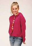Roper Womens Knit Berry Pink French Terry Sweatshirt - Roper - Flyclothing LLC