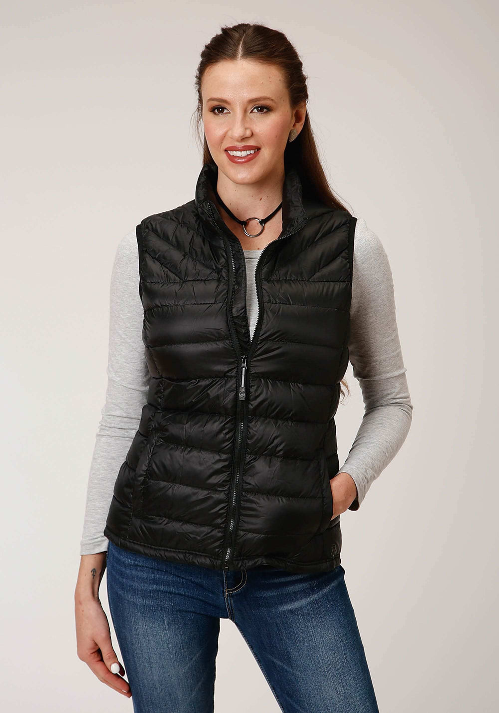 Roper Womens Down Parachute Blck Down Filled Vest - Roper - Flyclothing LLC