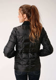 Roper Womens Black Quilted Poly Filled Zip Front Jacket - Roper - Flyclothing LLC