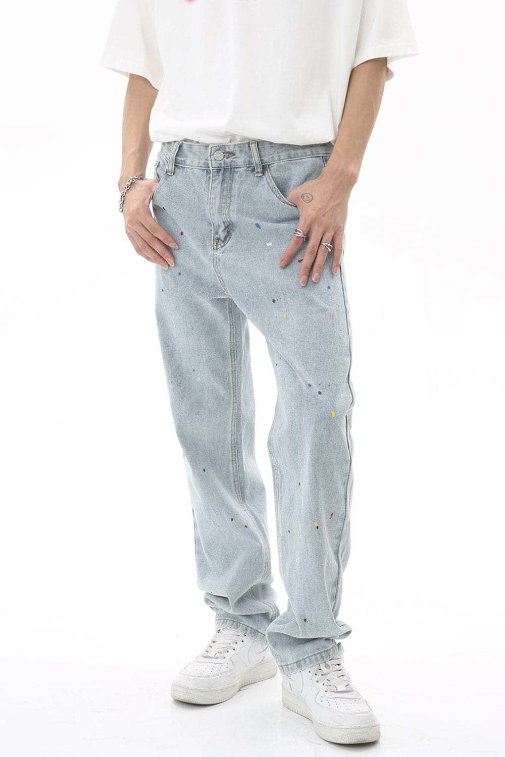 Baggy Jeans with Pockets - Trendsi - Flyclothing LLC