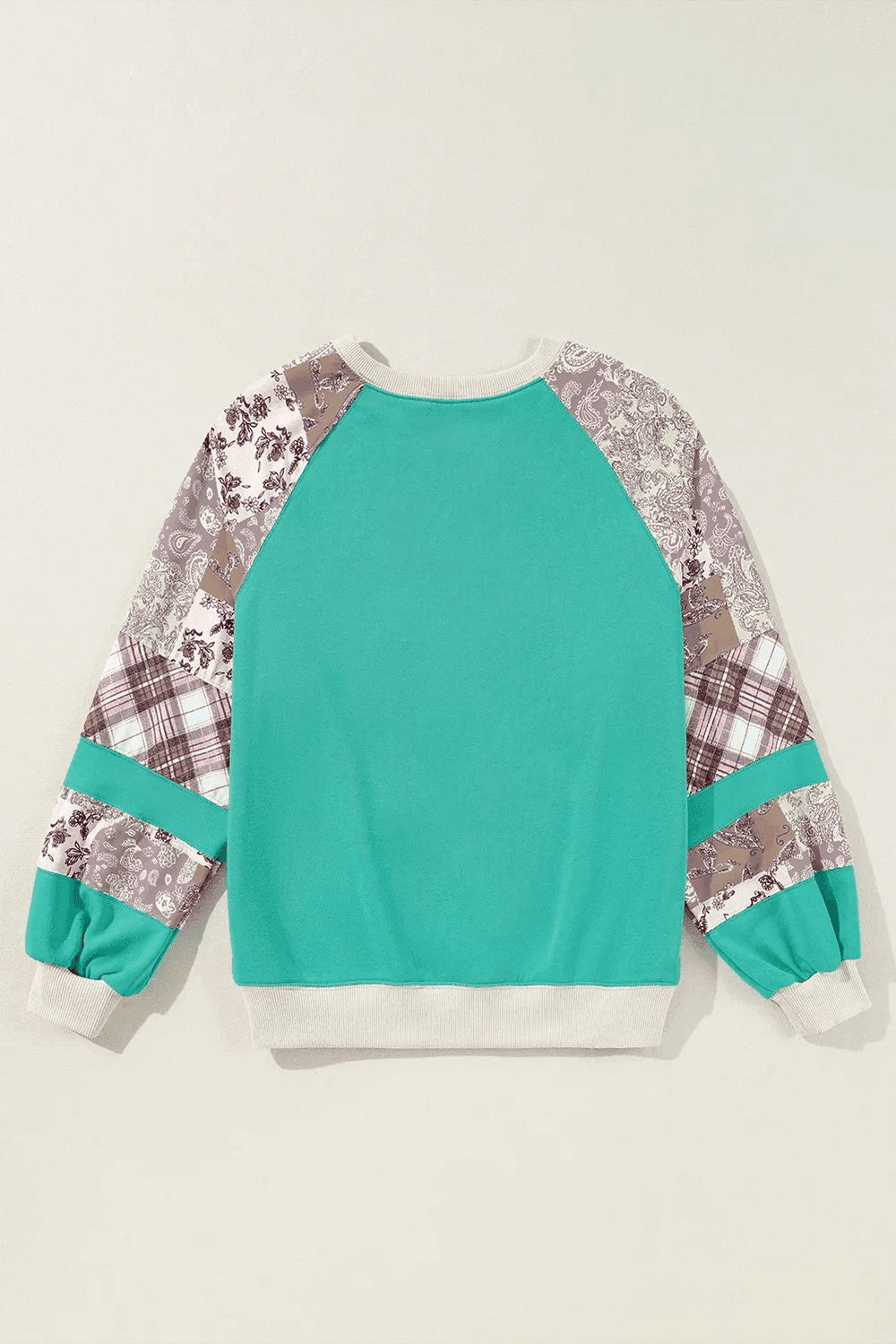 Printed Round Neck Long Sleeve Blouse - Trendsi - Flyclothing LLC