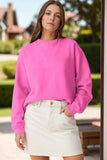 Round Neck Long Sleeve Sweatshirt - Trendsi - Flyclothing LLC