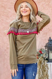 And The Why Ethnic Ribbon Tassel Trim Top - Trendsi - Flyclothing LLC