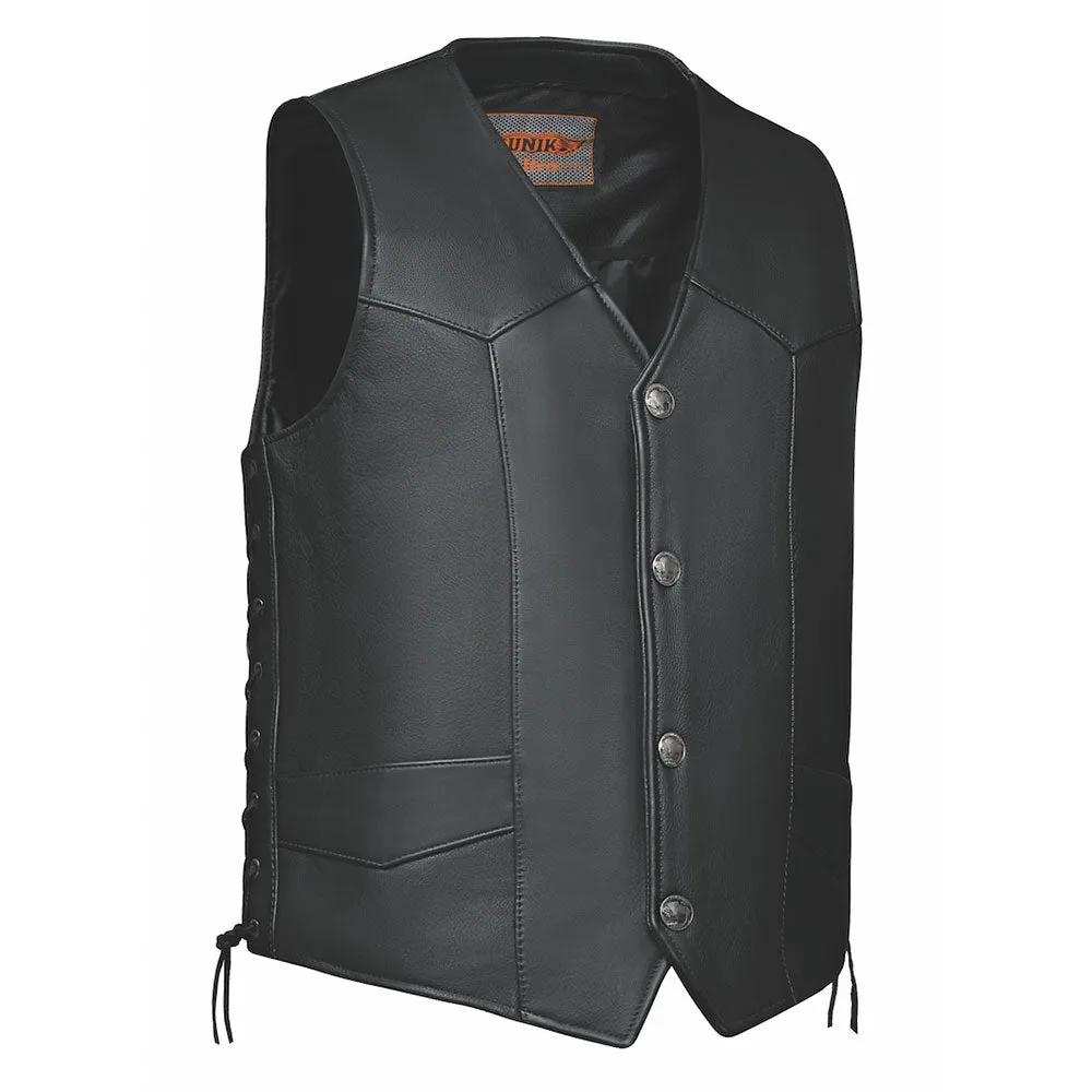 Rancher - Mens Ultra Leather Vest - Unik Just for Bikers - Flyclothing LLC