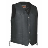 Rancher - Mens Ultra Leather Vest - Unik Just for Bikers - Flyclothing LLC