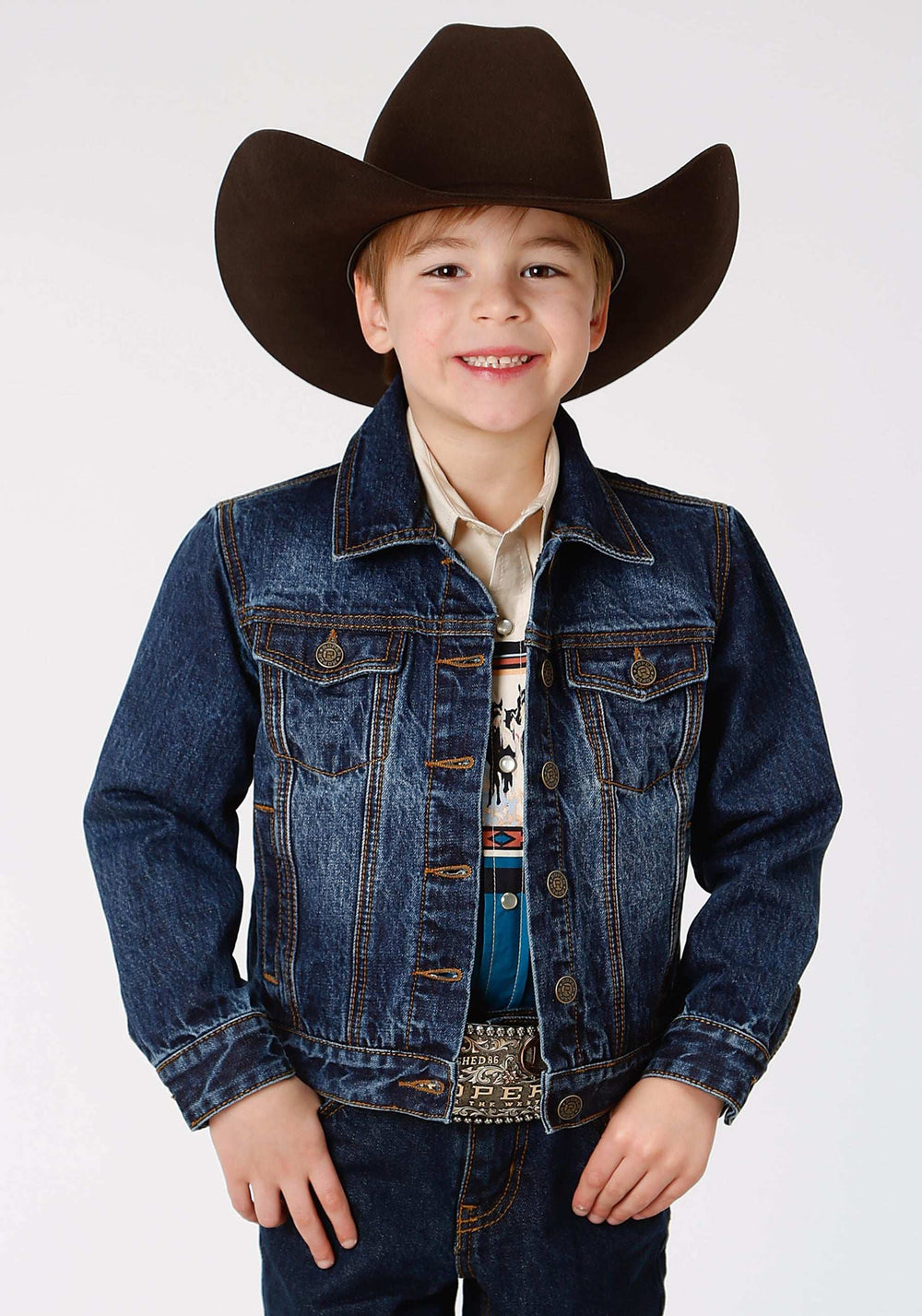 Roper Boys Denim Blue Jacket - Roper - Flyclothing LLC
