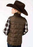 Roper Boys Brown Poly-Filled Vest - Roper - Flyclothing LLC