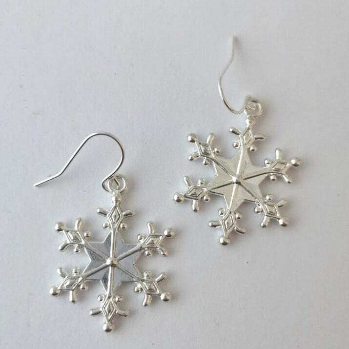 Silver-Plated Snowflakes Earrings - Trendsi - Flyclothing LLC