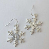 Silver-Plated Snowflakes Earrings - Trendsi - Flyclothing LLC