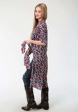 Roper Womens Red And Blue Print Western Cardigan - Roper - Flyclothing LLC