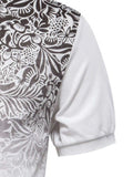 Men's Printed Collared Neck Short Sleeve Polo - Trendsi - Flyclothing LLC