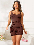 Tie-Dye Wide Strap Active Romper - Trendsi - Flyclothing LLC