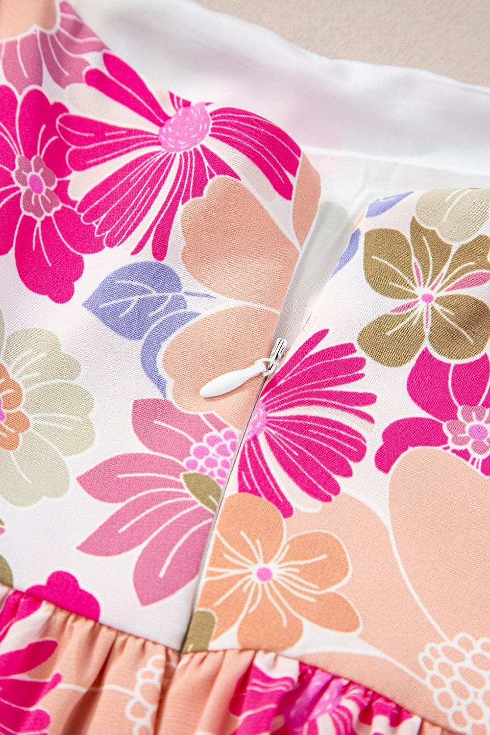 Printed Square Neck Half Sleeve Mini Dress - Trendsi - Flyclothing LLC