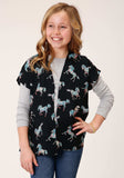 Roper Girls Wild Horse Print Rayon Cardigan - Roper - Flyclothing LLC