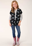 Roper Girls Wild Horse Print Rayon Cardigan - Roper - Flyclothing LLC