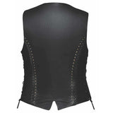 Cowgirl - Ladies Studded Leather Vest - Unik Just for Bikers - Flyclothing LLC